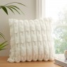 Bianca Carved Faux Fur Filled Cushion 50x50cm