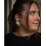 Chalk Battle Fluffy Stud Earrings