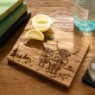 Oak Bar Board-Scenic Highland Cow