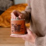 Leather Hip Flask Scenic-Highland Cow