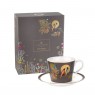 Sara Miller Chelsea Collection Cup & Saucer Dark Grey