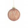 Glass Francene Bauble 8cm Pink